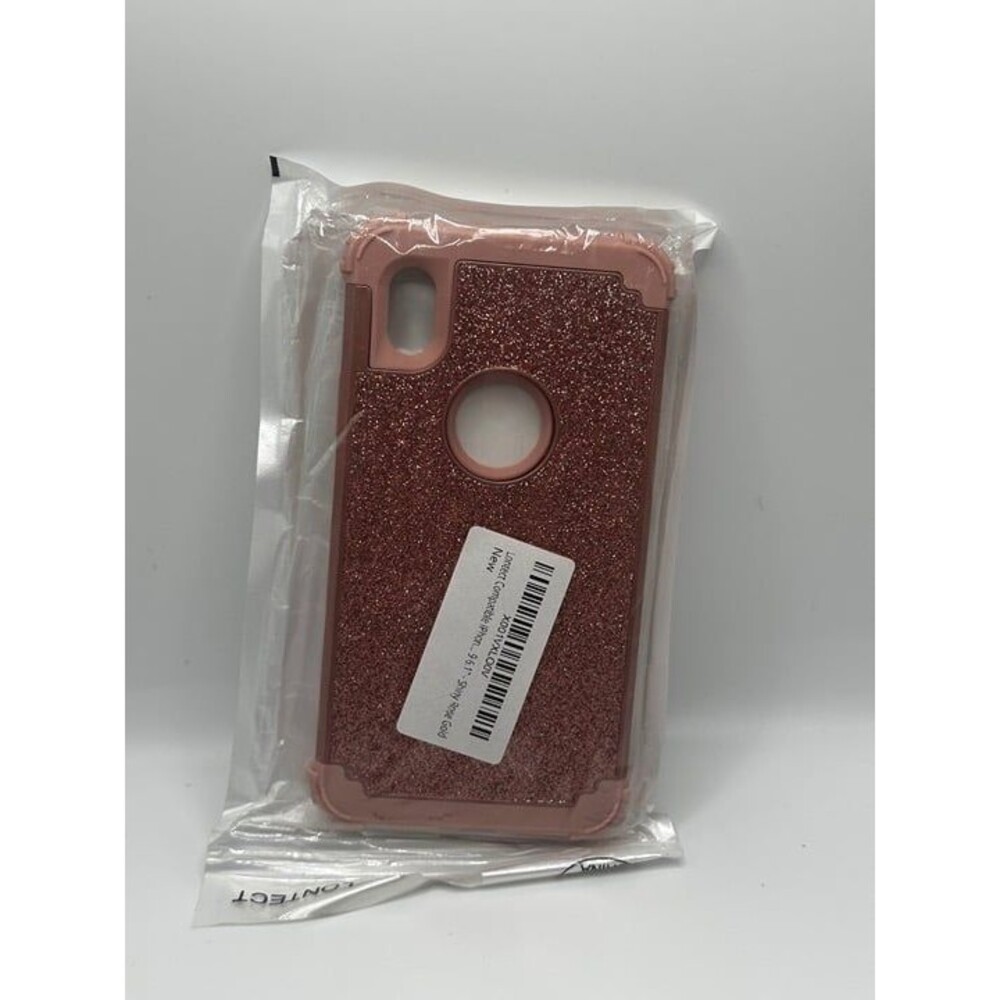 Share iPhone 11 12 13 Case 6.1 Rose Gold Glitter Heavy Duty Shockproof Cover